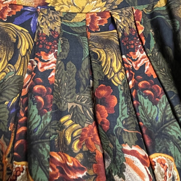 VINTAGE LINDA ALLARD FOR ELLEN TRACY PLEATS & PATTERNED MIDI SKIRT WOMENS SIZE 8 - Picture 6 of 6